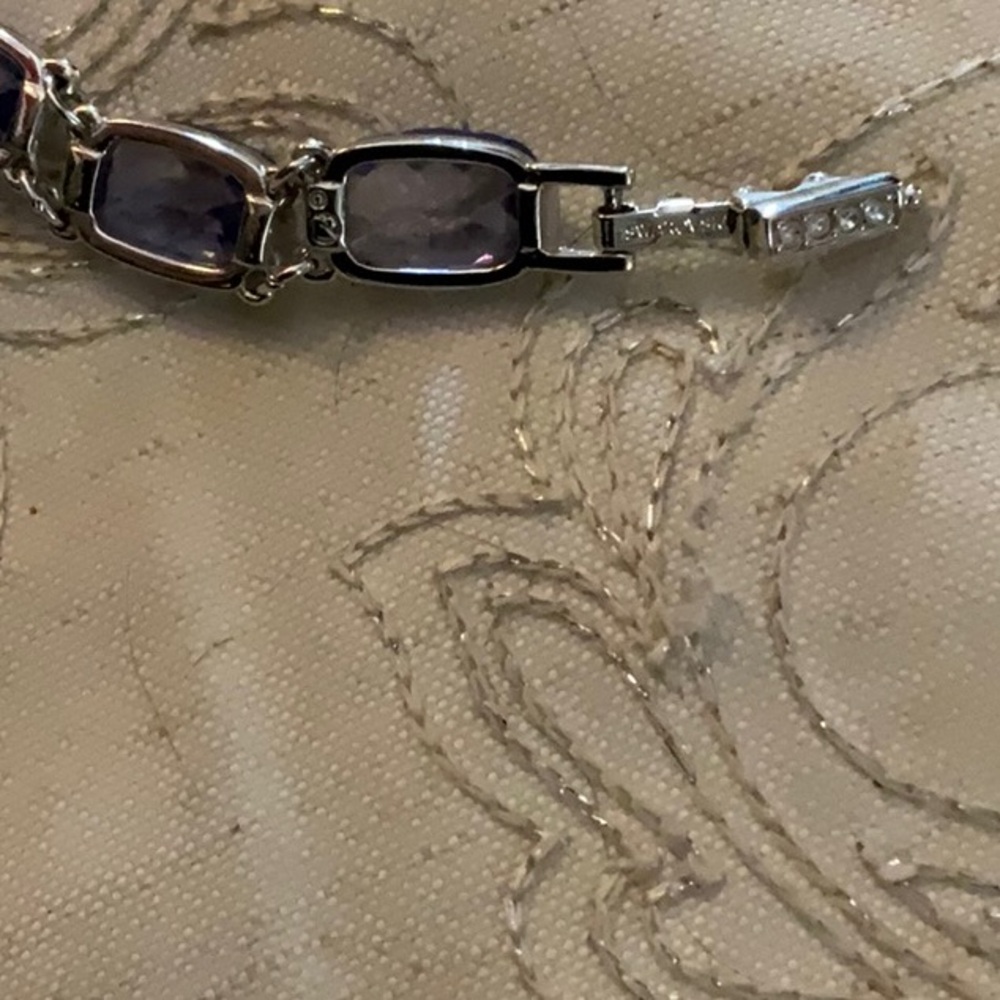 7” Swarovski Amyethest Stone Bracelet